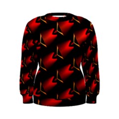 Fractal Background Red And Black Women s Sweatshirt by Simbadda