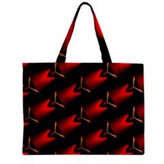 Fractal Background Red And Black Zipper Mini Tote Bag by Simbadda