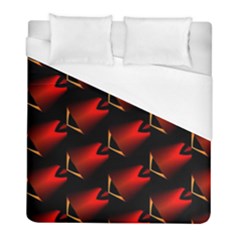 Fractal Background Red And Black Duvet Cover (full/ Double Size) by Simbadda