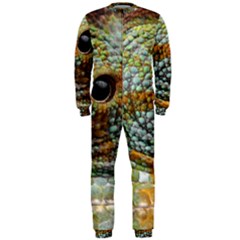 Macro Of The Eye Of A Chameleon Onepiece Jumpsuit (men)  by Simbadda