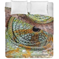 Macro Of The Eye Of A Chameleon Duvet Cover Double Side (california King Size) by Simbadda