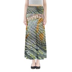 Macro Of Chameleon Skin Texture Background Maxi Skirts by Simbadda