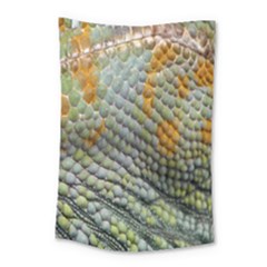 Macro Of Chameleon Skin Texture Background Small Tapestry