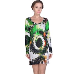 Fractal Universe Computer Graphic Long Sleeve Nightdress by Simbadda