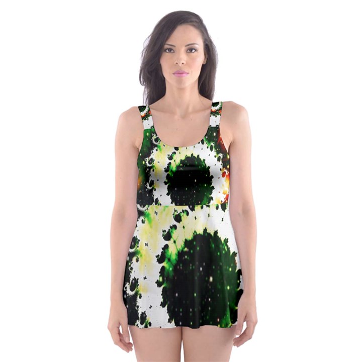 Fractal Universe Computer Graphic Skater Dress Swimsuit