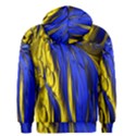 Blue And Gold Fractal Lava Men s Zipper Hoodie View2