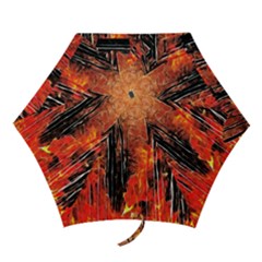 Forest Fire Fractal Background Mini Folding Umbrellas by Simbadda