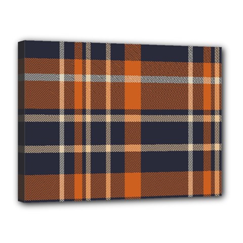 Tartan Background Fabric Design Pattern Canvas 16  X 12  by Simbadda