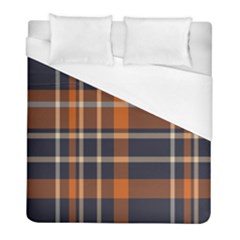 Tartan Background Fabric Design Pattern Duvet Cover (full/ Double Size) by Simbadda