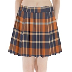 Tartan Background Fabric Design Pattern Pleated Mini Skirt by Simbadda