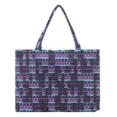 Techno Fractal Wallpaper Medium Tote Bag by Simbadda