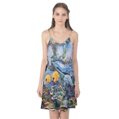 Colorful Aquatic Life Wall Mural Camis Nightgown by Simbadda