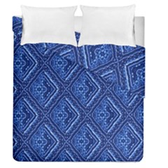 Blue Fractal Background Duvet Cover Double Side (queen Size) by Simbadda