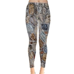 Multi Color Stones Wall Texture Leggings  by Simbadda