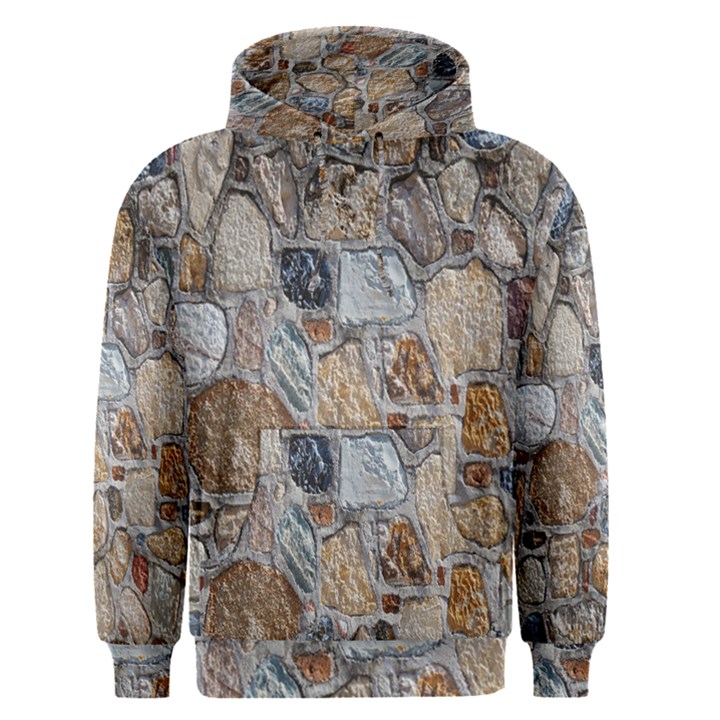 Multi Color Stones Wall Texture Men s Pullover Hoodie