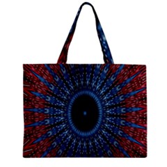 Digital Circle Ornament Computer Graphic Zipper Mini Tote Bag by Simbadda