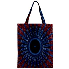 Digital Circle Ornament Computer Graphic Zipper Classic Tote Bag by Simbadda