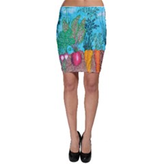 Mural Displaying Array Of Garden Vegetables Bodycon Skirt by Simbadda