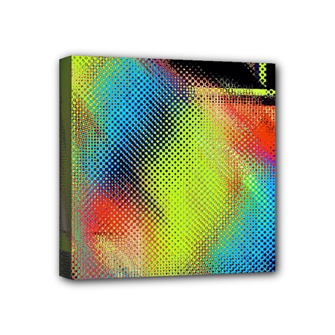 Punctulated Colorful Ground Noise Nervous Sorcery Sight Screen Pattern Mini Canvas 4  X 4  by Simbadda