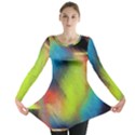 Punctulated Colorful Ground Noise Nervous Sorcery Sight Screen Pattern Long Sleeve Tunic  View1