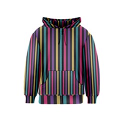 Stripes Colorful Multi Colored Bright Stripes Wallpaper Background Pattern Kids  Zipper Hoodie