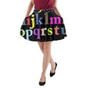 Alphabet Letters Colorful Polka Dots Letters In Lower Case A-Line Pocket Skirt View1