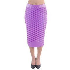 Abstract Lines Background Pattern Velvet Midi Pencil Skirt by Simbadda