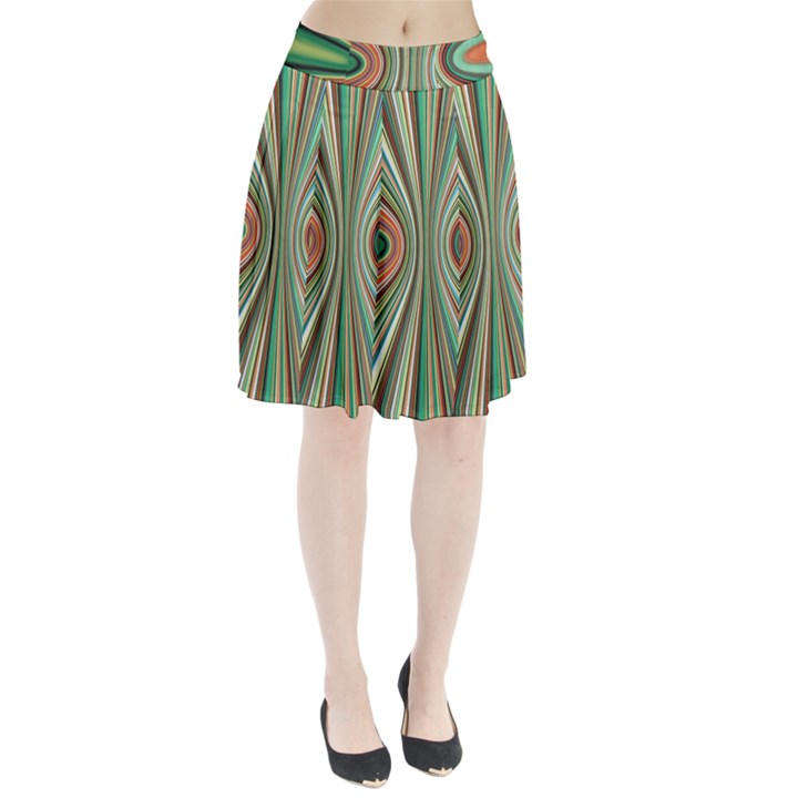 Colorful Spheric Background Pleated Skirt