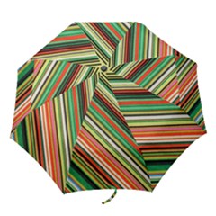 Colorful Stripe Background Folding Umbrellas by Simbadda