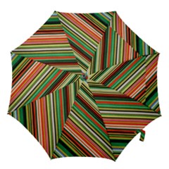 Colorful Stripe Background Hook Handle Umbrellas (small) by Simbadda