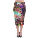 Alien World Digital Computer Graphic Velvet Midi Pencil Skirt View1