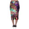 Alien World Digital Computer Graphic Velvet Midi Pencil Skirt View2