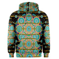 Gold Silver And Bloom Mandala Men s Pullover Hoodie by pepitasart