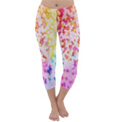 Colorful Colors Digital Pattern Capri Winter Leggings  by Simbadda