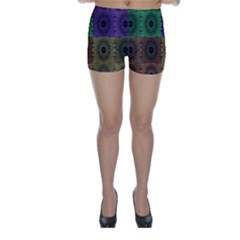 Creative Digital Pattern Computer Graphic Skinny Shorts by Simbadda