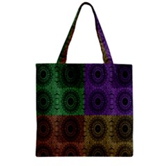 Creative Digital Pattern Computer Graphic Zipper Grocery Tote Bag