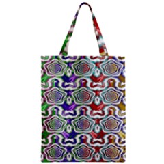 Digital Patterned Ornament Computer Graphic Zipper Classic Tote Bag by Simbadda