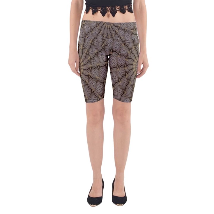 Abstract Image Showing Moiré Pattern Yoga Cropped Leggings