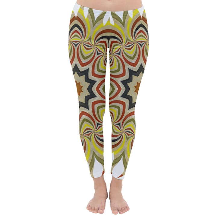 Abstract Geometric Seamless Ol Ckaleidoscope Pattern Classic Winter Leggings