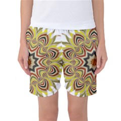 Abstract Geometric Seamless Ol Ckaleidoscope Pattern Women s Basketball Shorts by Simbadda