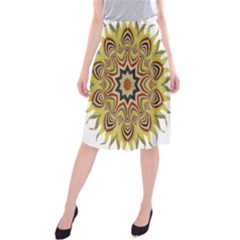 Abstract Geometric Seamless Ol Ckaleidoscope Pattern Midi Beach Skirt by Simbadda