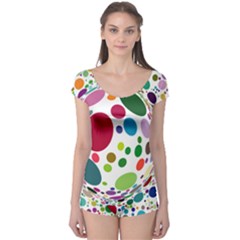 Color Ball Boyleg Leotard 