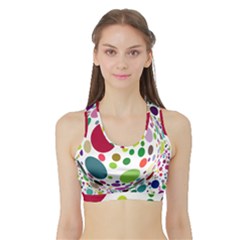 Color Ball Sports Bra With Border