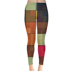 Background With Color Layered Tiling Leggings  by Simbadda