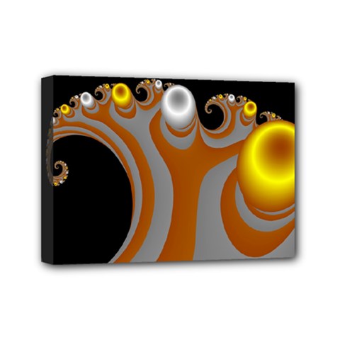 Classic Mandelbrot Dimpled Spheroids Mini Canvas 7  X 5  by Simbadda