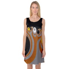 Classic Mandelbrot Dimpled Spheroids Sleeveless Satin Nightdress by Simbadda