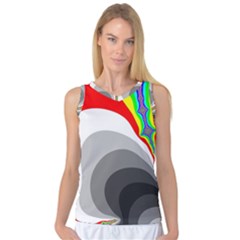 Background Image With Color Shapes Women s Basketball Tank Top by Simbadda