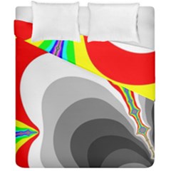 Background Image With Color Shapes Duvet Cover Double Side (california King Size) by Simbadda