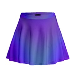 Violet Fractal Background Mini Flare Skirt