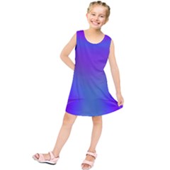 Violet Fractal Background Kids  Tunic Dress by Simbadda